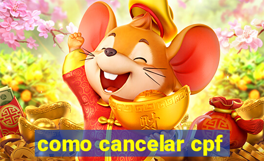 como cancelar cpf