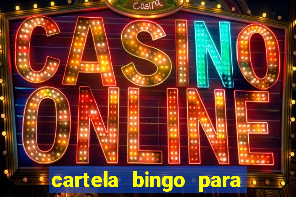 cartela bingo para cha de cozinha imprimir gratis