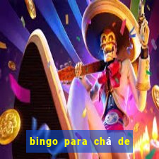 bingo para chá de bebê para imprimir grátis