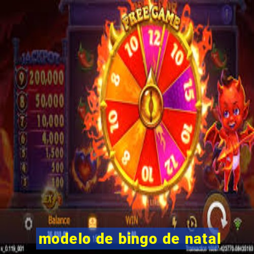 modelo de bingo de natal