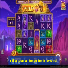 rifa para imprimir word