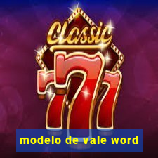 modelo de vale word