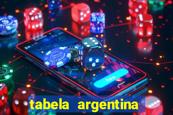 tabela argentina torneo betano