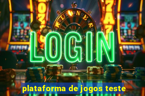 plataforma de jogos teste