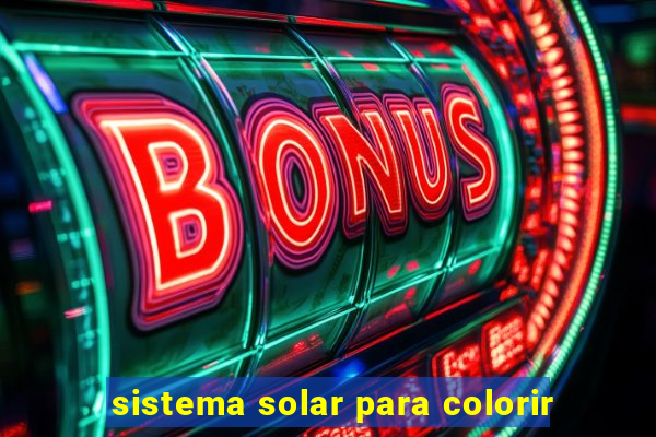 sistema solar para colorir