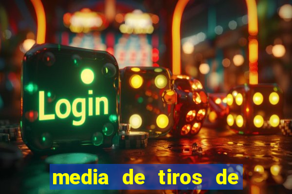 media de tiros de meta por jogo