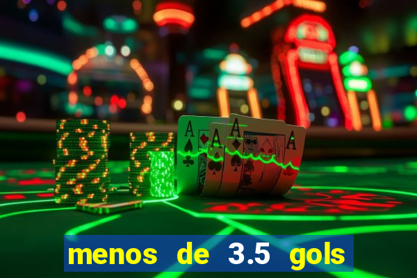 menos de 3.5 gols o que significa betano