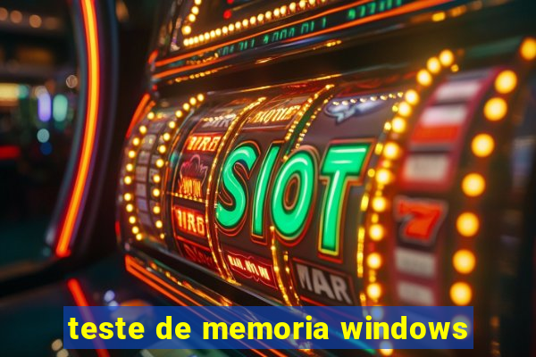 teste de memoria windows