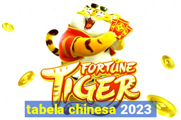 tabela chinesa 2023