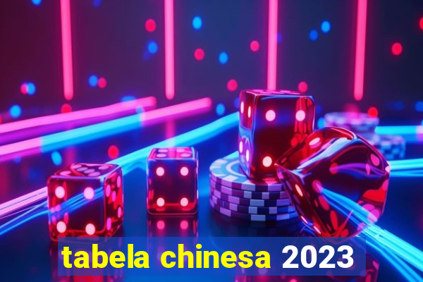 tabela chinesa 2023