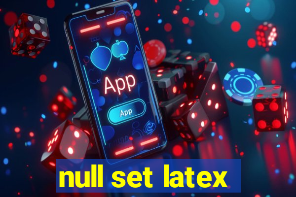 null set latex