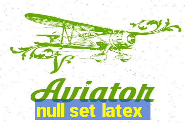 null set latex