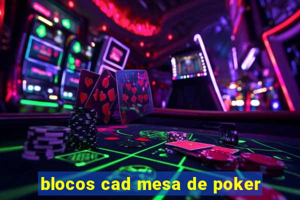 blocos cad mesa de poker