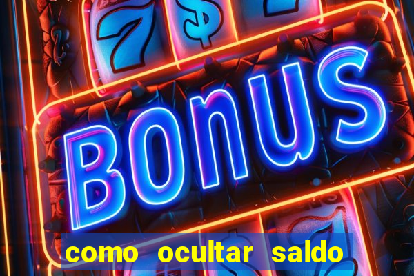 como ocultar saldo na betfair