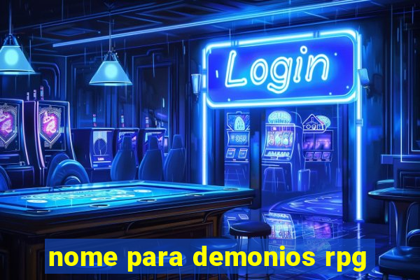 nome para demonios rpg