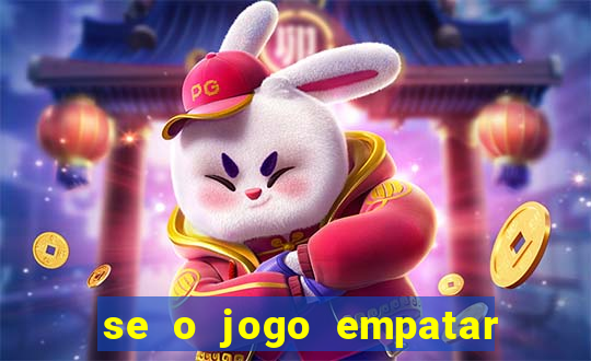 se o jogo empatar hoje quem ganha