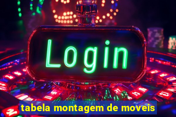 tabela montagem de moveis