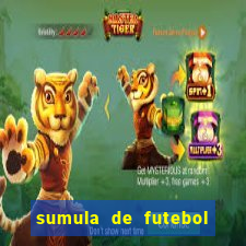 sumula de futebol de campo cbf