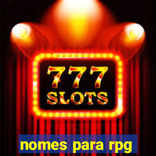 nomes para rpg