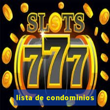 lista de condominios