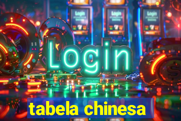 tabela chinesa