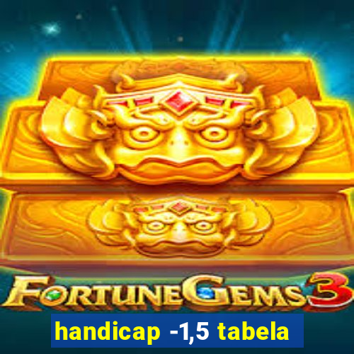 handicap -1,5 tabela