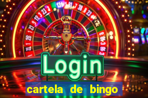 cartela de bingo cha de bebe